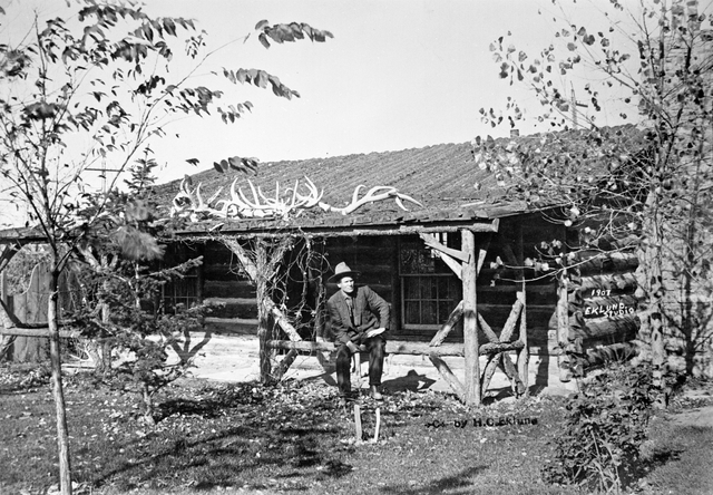 Charles Marion Russell at his studio in Great Falls, MT.