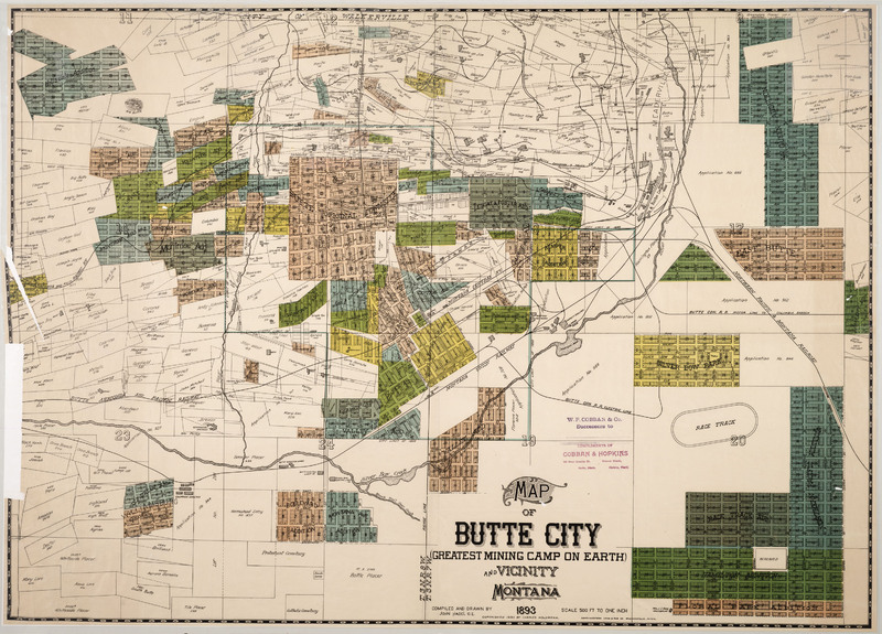 Map of Butte City (greatest mining camp on earth) and vicinity, Montana