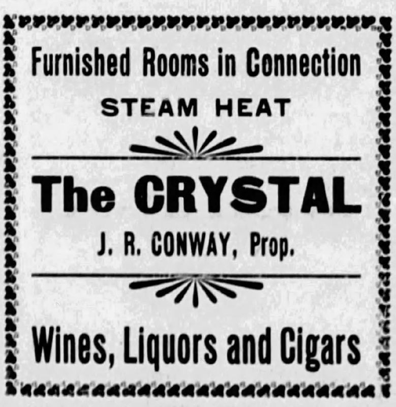 Crystal Saloon advertisement