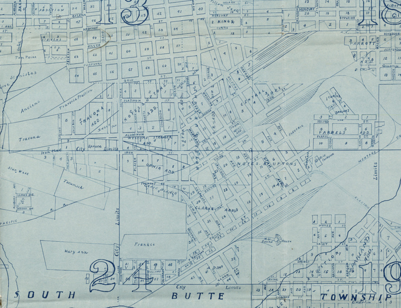 Map of Butte and vicinity, 1904, detail