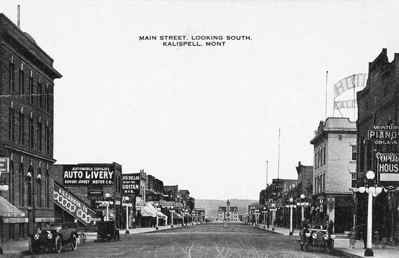 Main Street, Looking South, Kalispell, Mont.