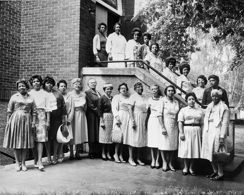 Ladies of the Montana Federation of Colored Women’s Clubs gather at Great Falls’ Union Bethel AME Church.