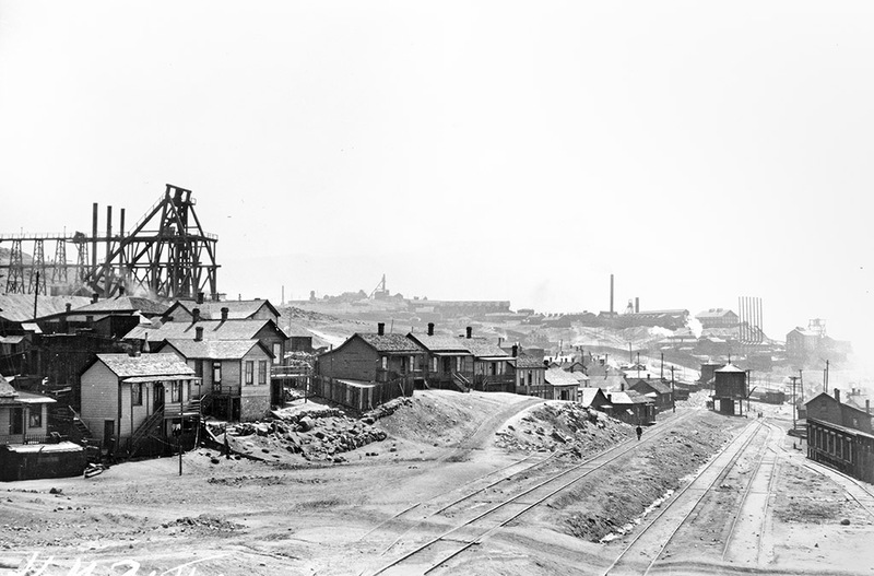 Scene in Butte, Montana, 1909.