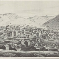 Bird's-eye-view of Virginia City in 1868