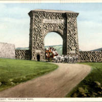 Roosevelt Arch, Entrance Gateway, Yellowstone Park